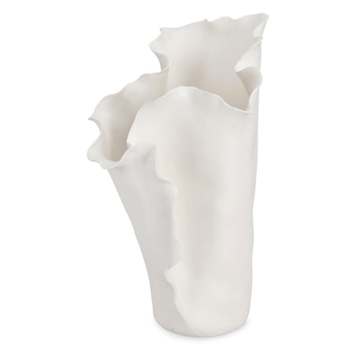 Minde Shaped vase - 38 - hvid keramik