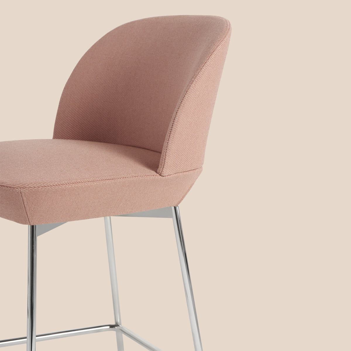 Muuto Oslo Barstol - H:65 - Twill Weave 530/Chrome