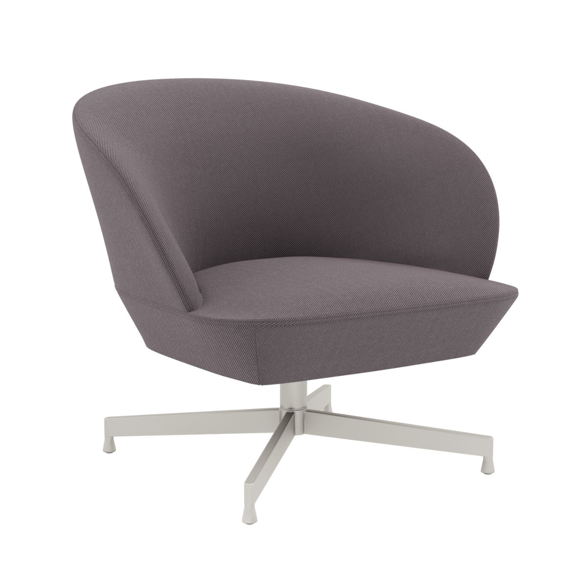 Muuto Oslo Lounge Chair - Swivel - Twill Weave/Grey