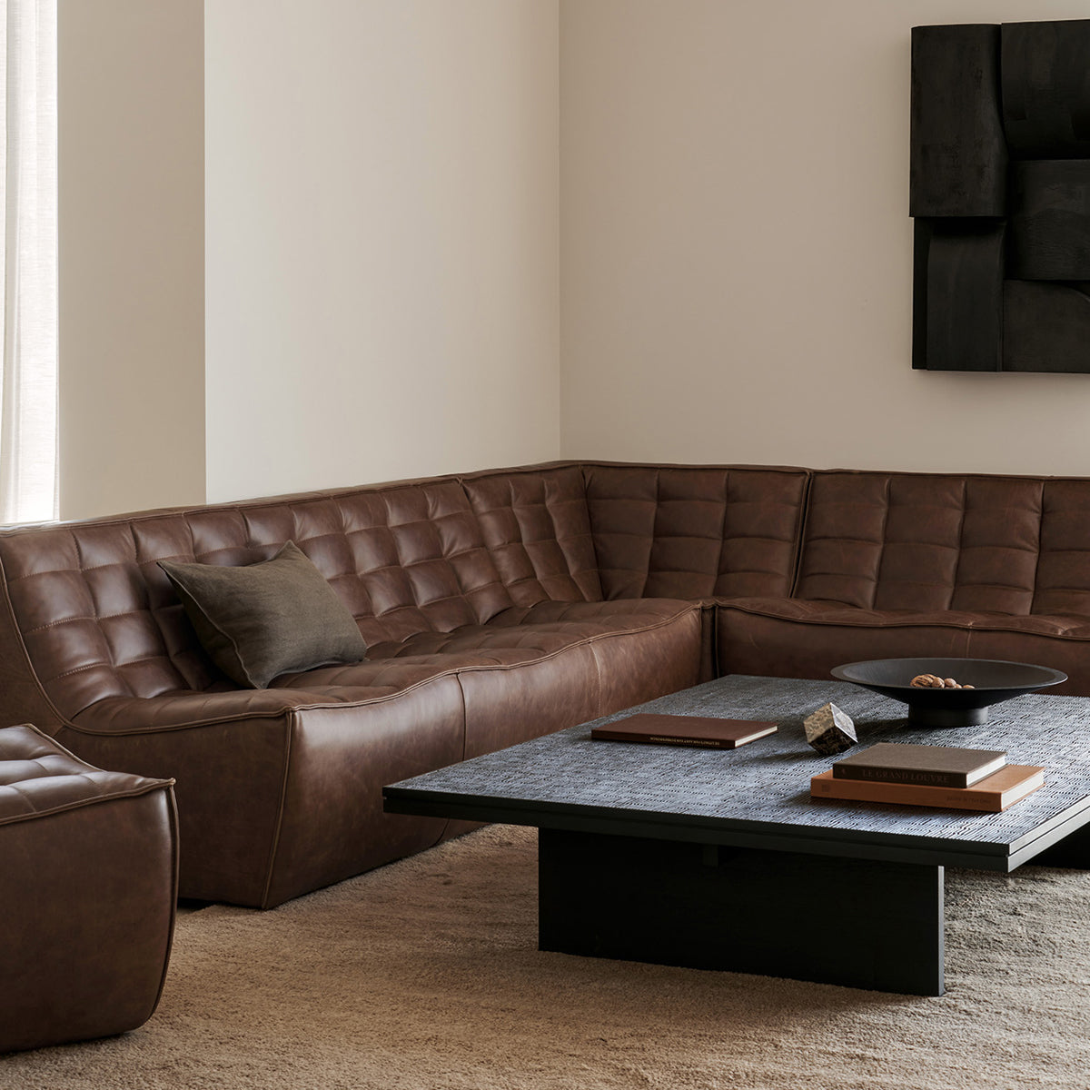 Ethnicraft N701 sofa - 2 seater - Chestnut