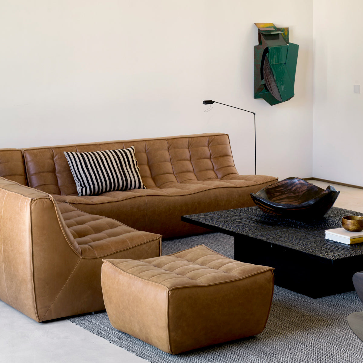 Ethnicraft N701 sofa - 231x171 - Modular Sofa Set - Old Saddle
