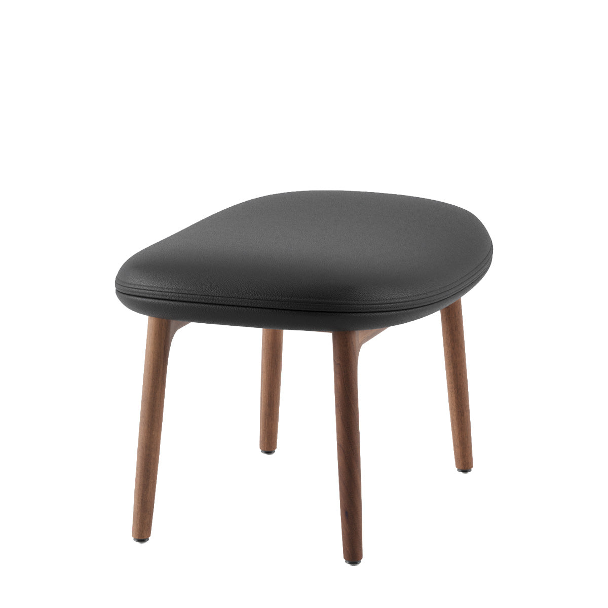 Artisan Neva Ottoman - Valnød - Sort Zenith Læder