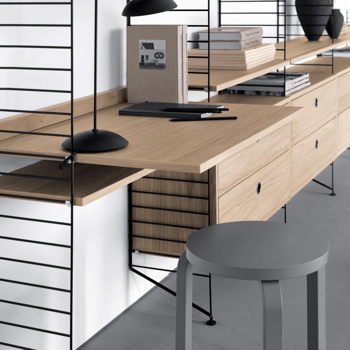 String Shelves 58 x d20 - Oak