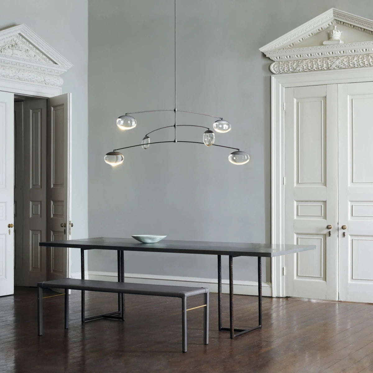 Ochre Gaia Loftslampe med 6 glas