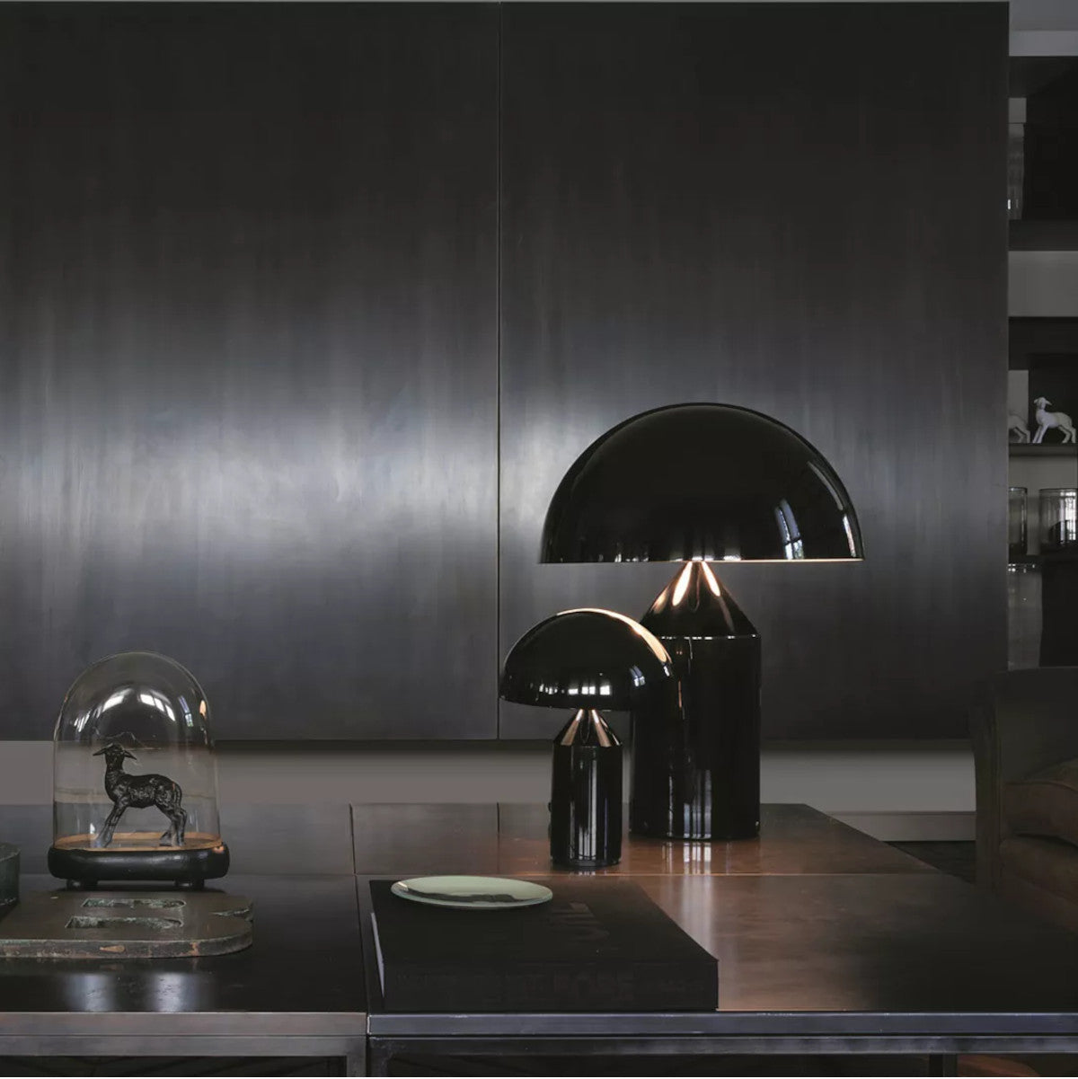 Oluce Atollo Metal 238 Bordlampe - Black Metal