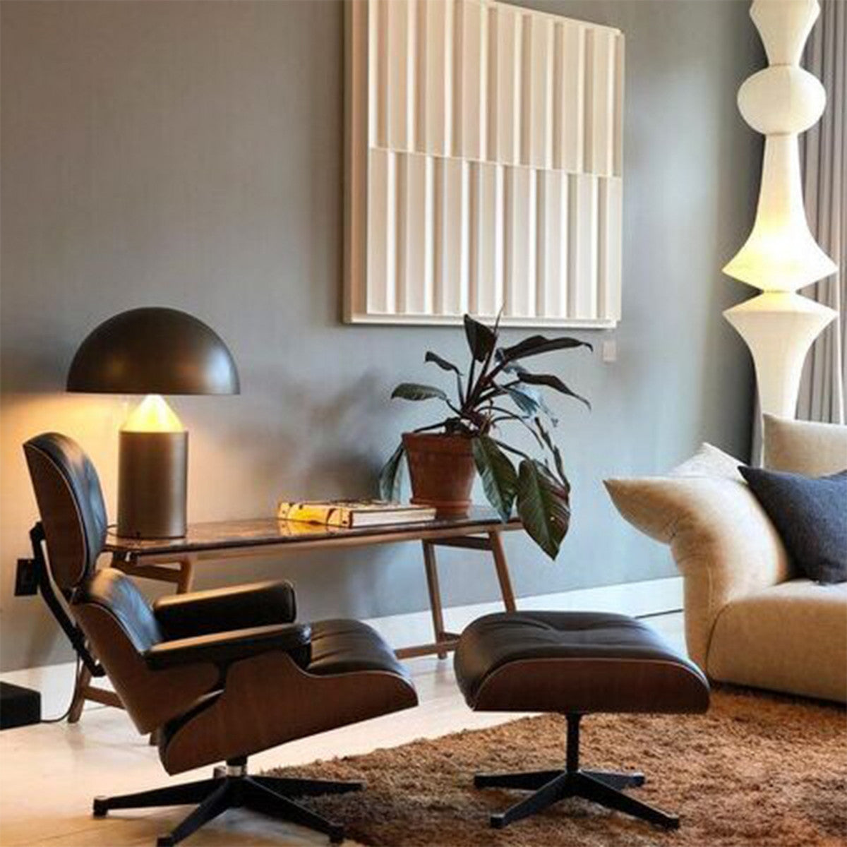 Oluce Atollo Metal 233 Bordlampe - Satin Bronze