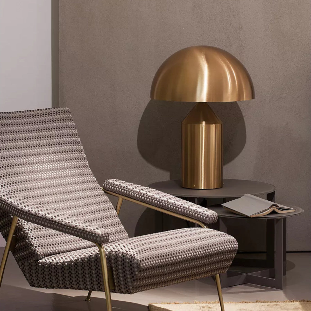 Oluce Atollo Metal 233 Bordlampe - Satin Gold
