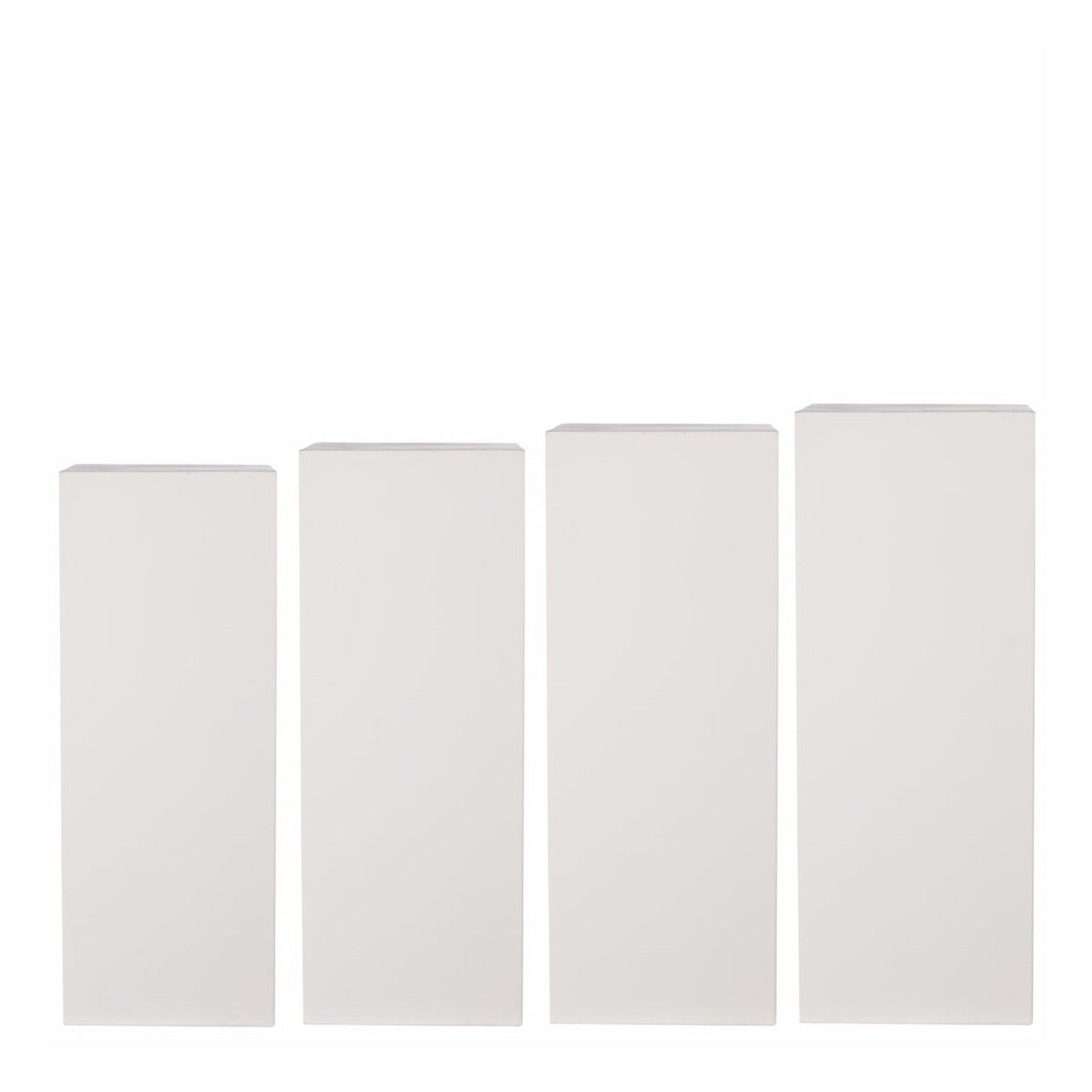Piedestaler - blank hvid - sæt á 4