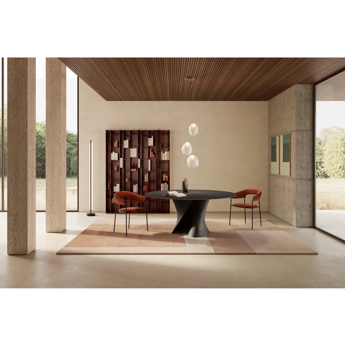 Mdf Italia Random 3C Reol - Burgundy
