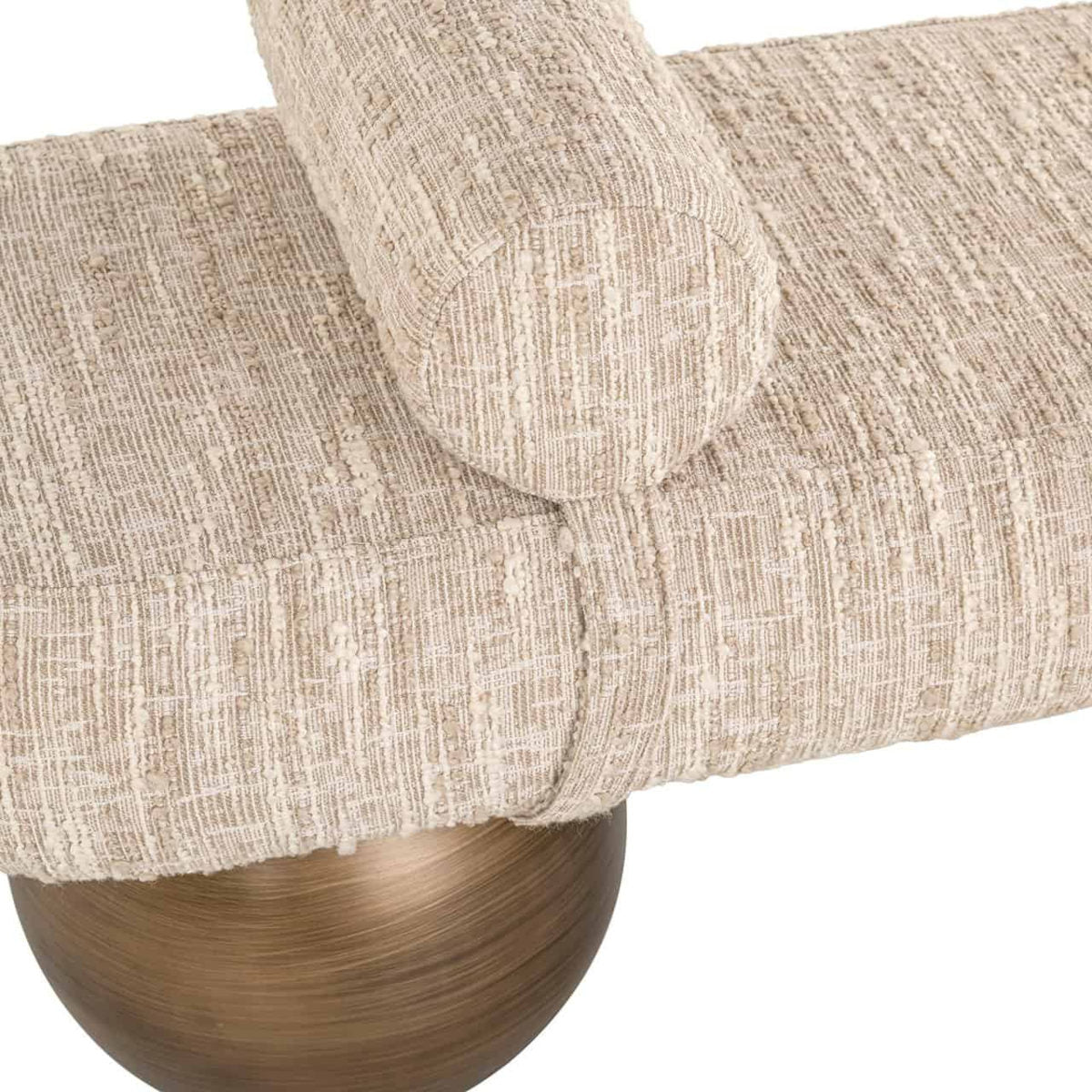 Richmond Interiors Geneva bænk - angora beige - 148
