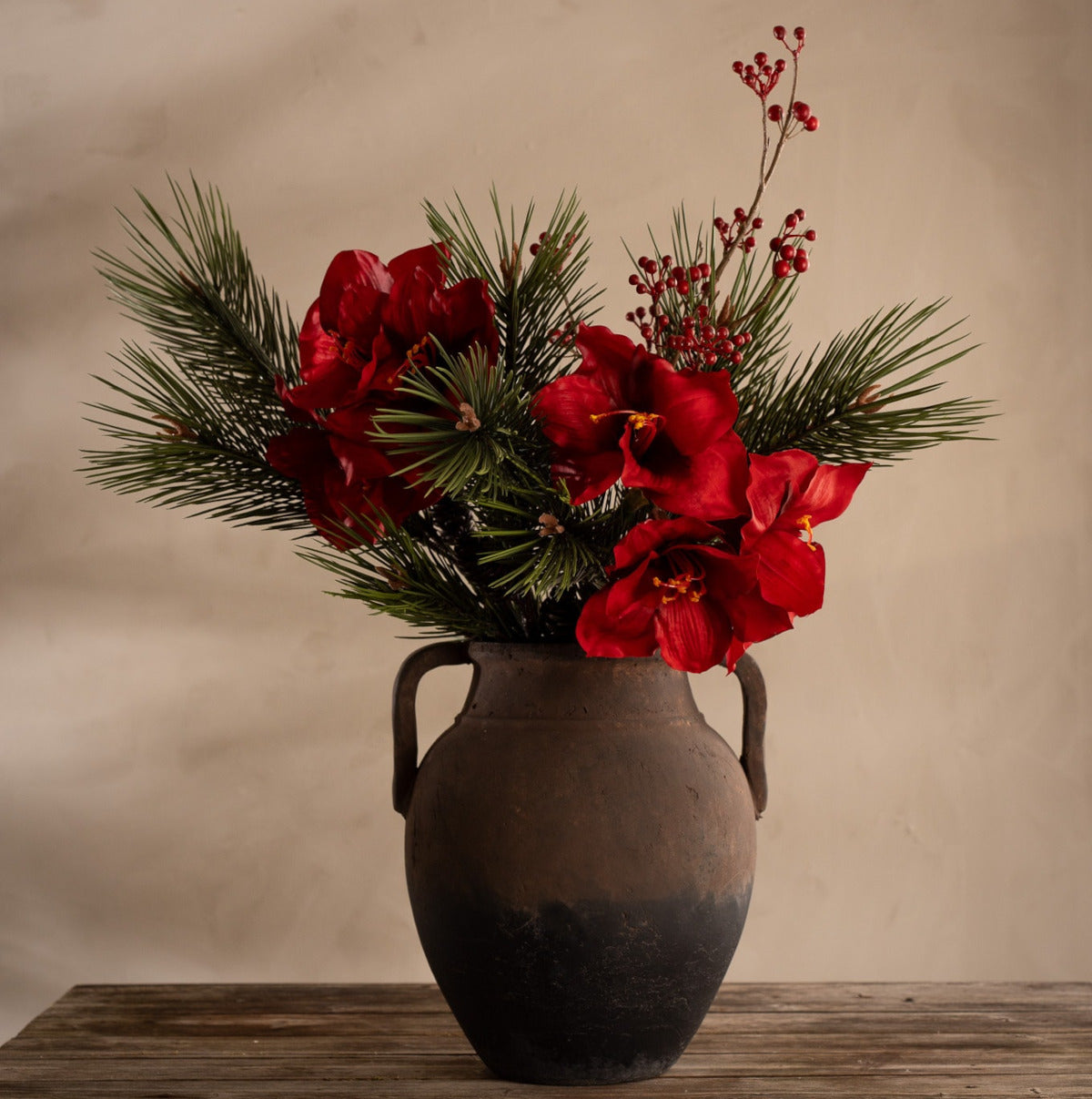 Mr. Plant julebuket - rød/grøn