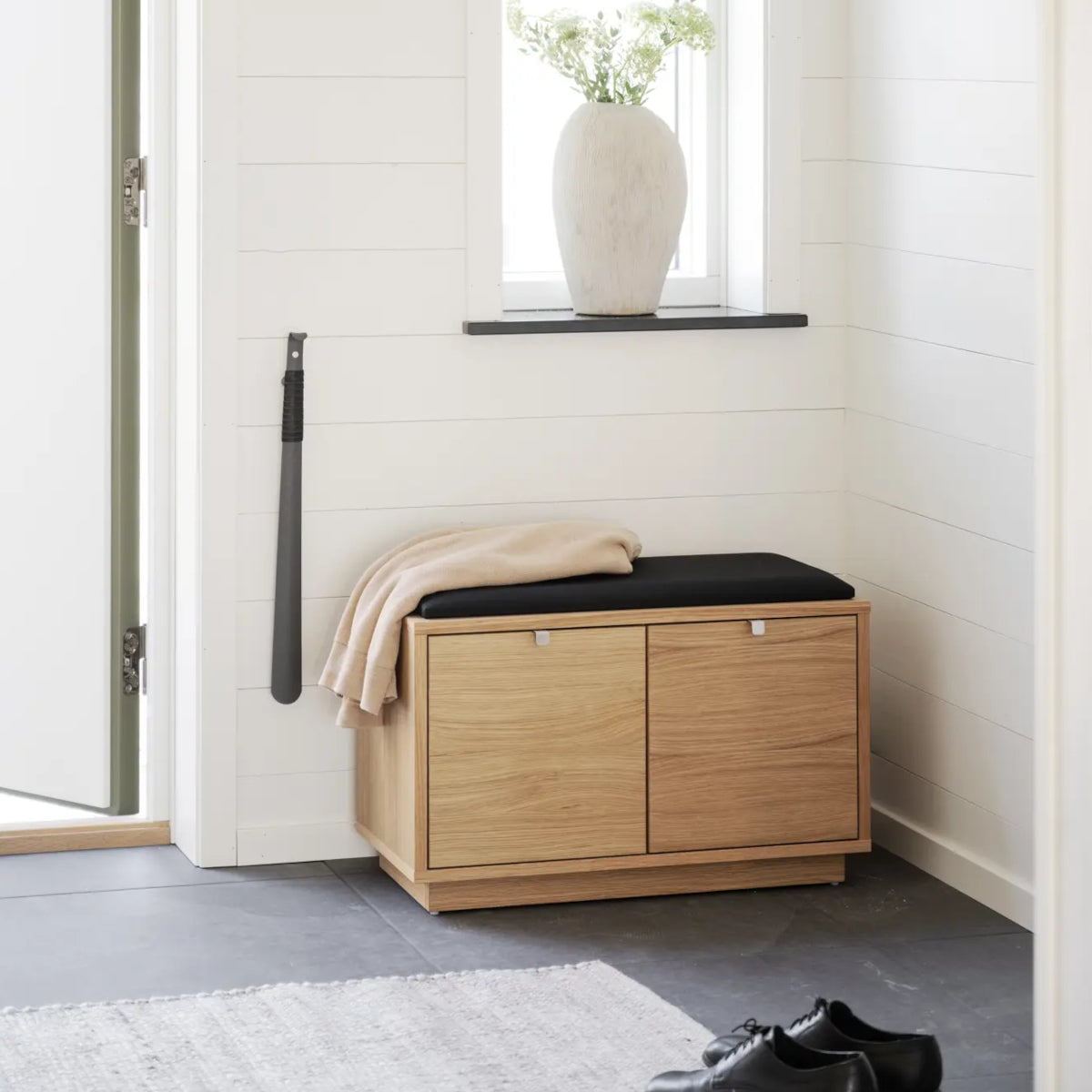 Rowico Confetti bænk - eg - 2 skuffer