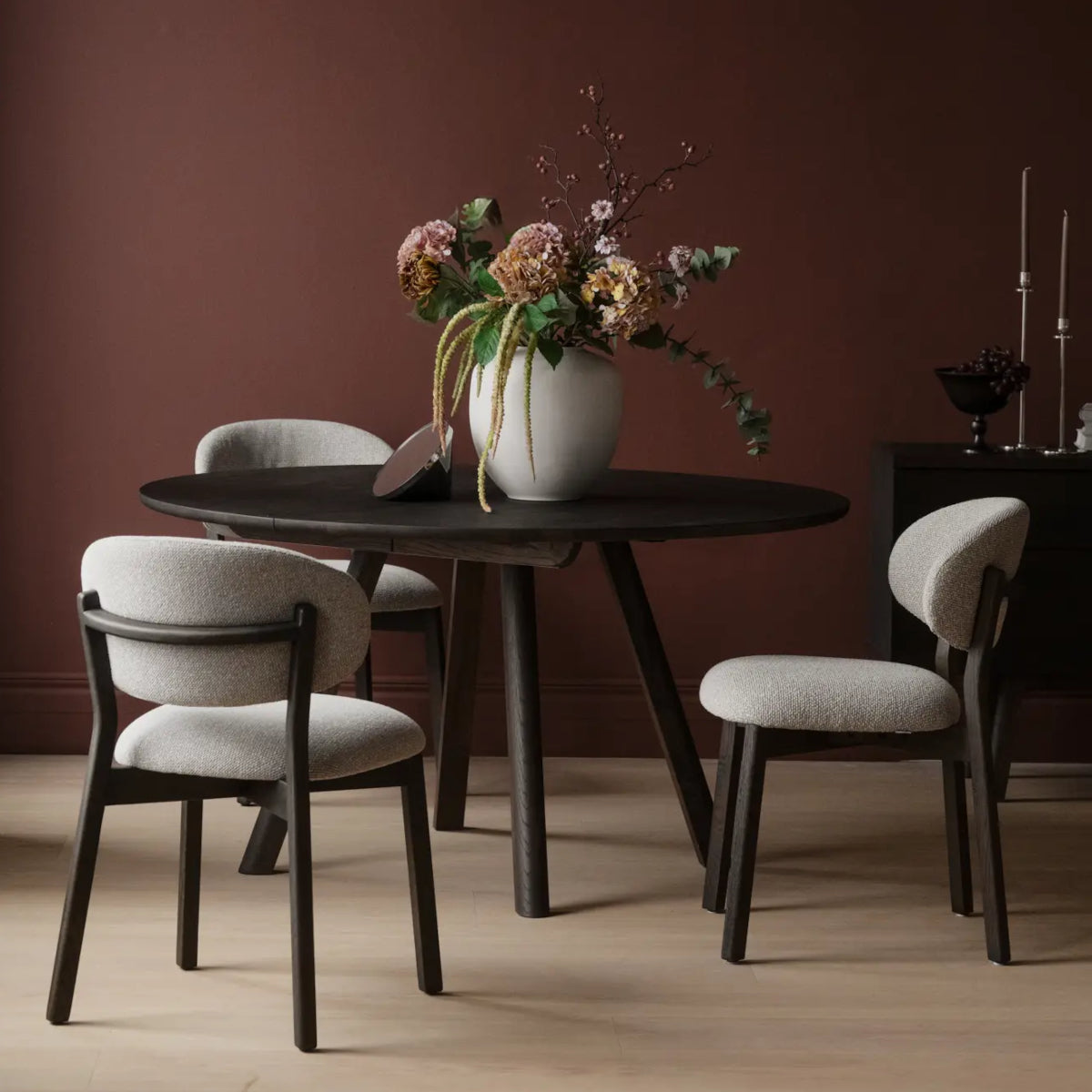 Rowico Home Patterson spisestuestol - beige/brown oak