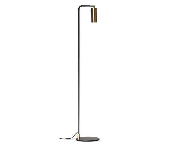 Rubn Lektor Gulvlampe - Black - Brass