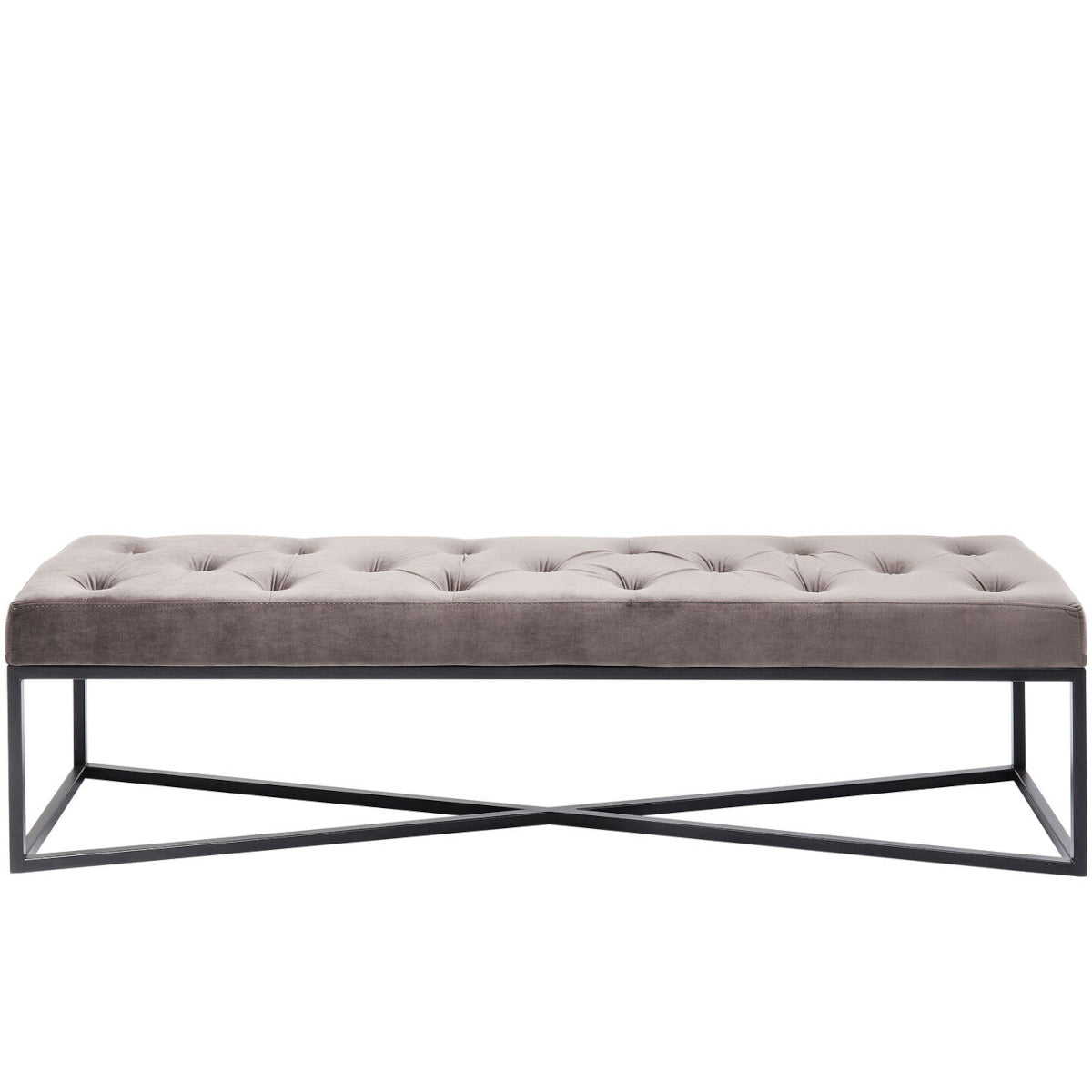 Kare Design Crossover bænk - grey/black - 150x40