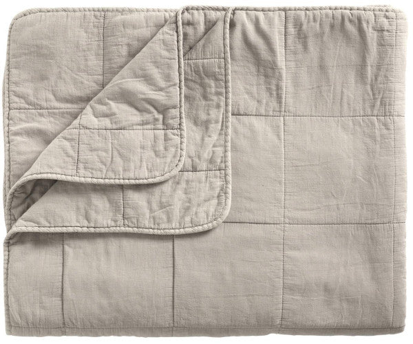 Ib Laursen Vintage Quilt sengetæppe - 240x240 - ash grey