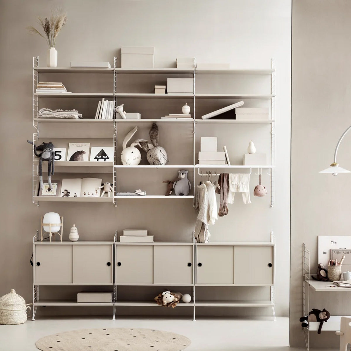 String Shelves 58 x d20 - Beige