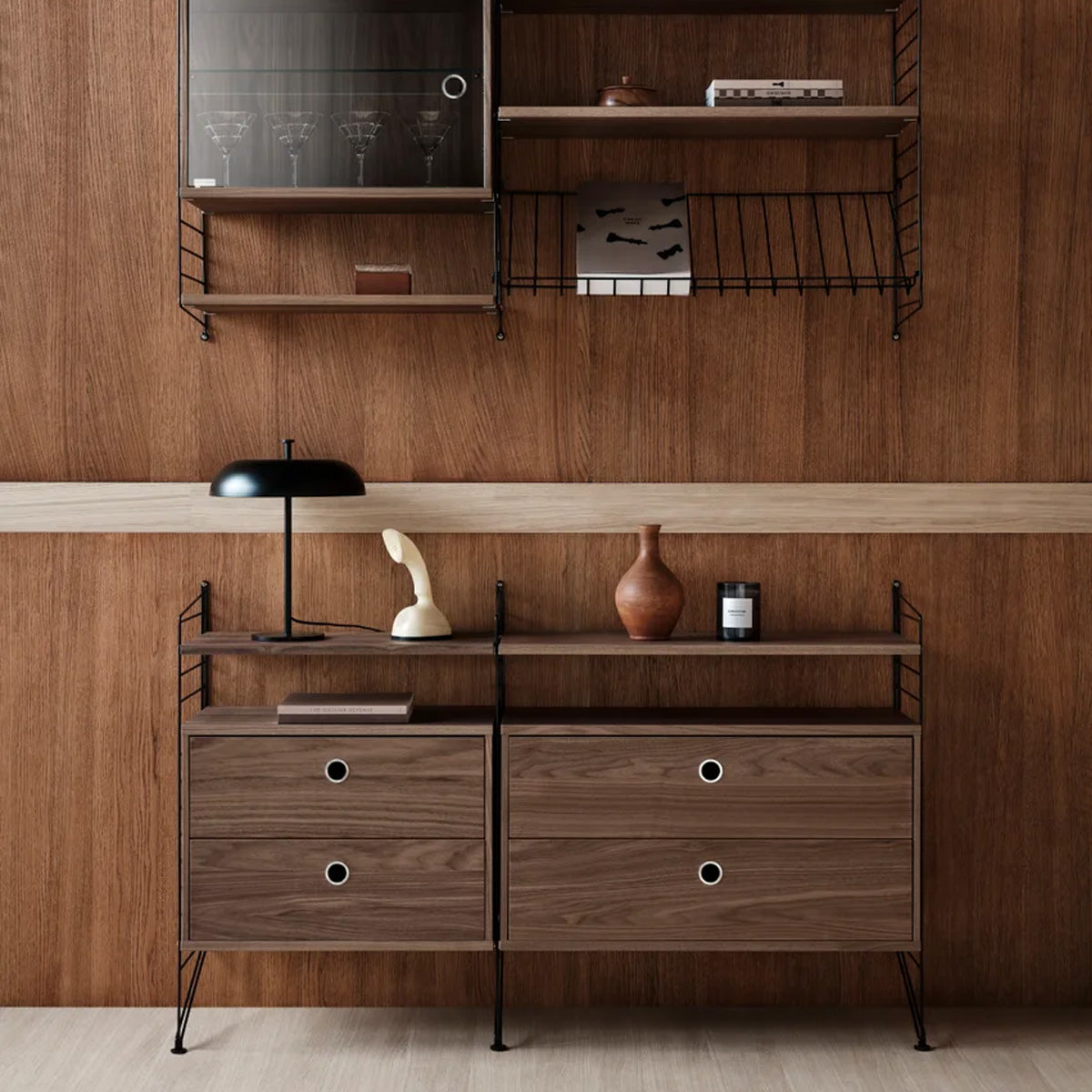 String Chest Of Drawers - 58x30 - Walnut