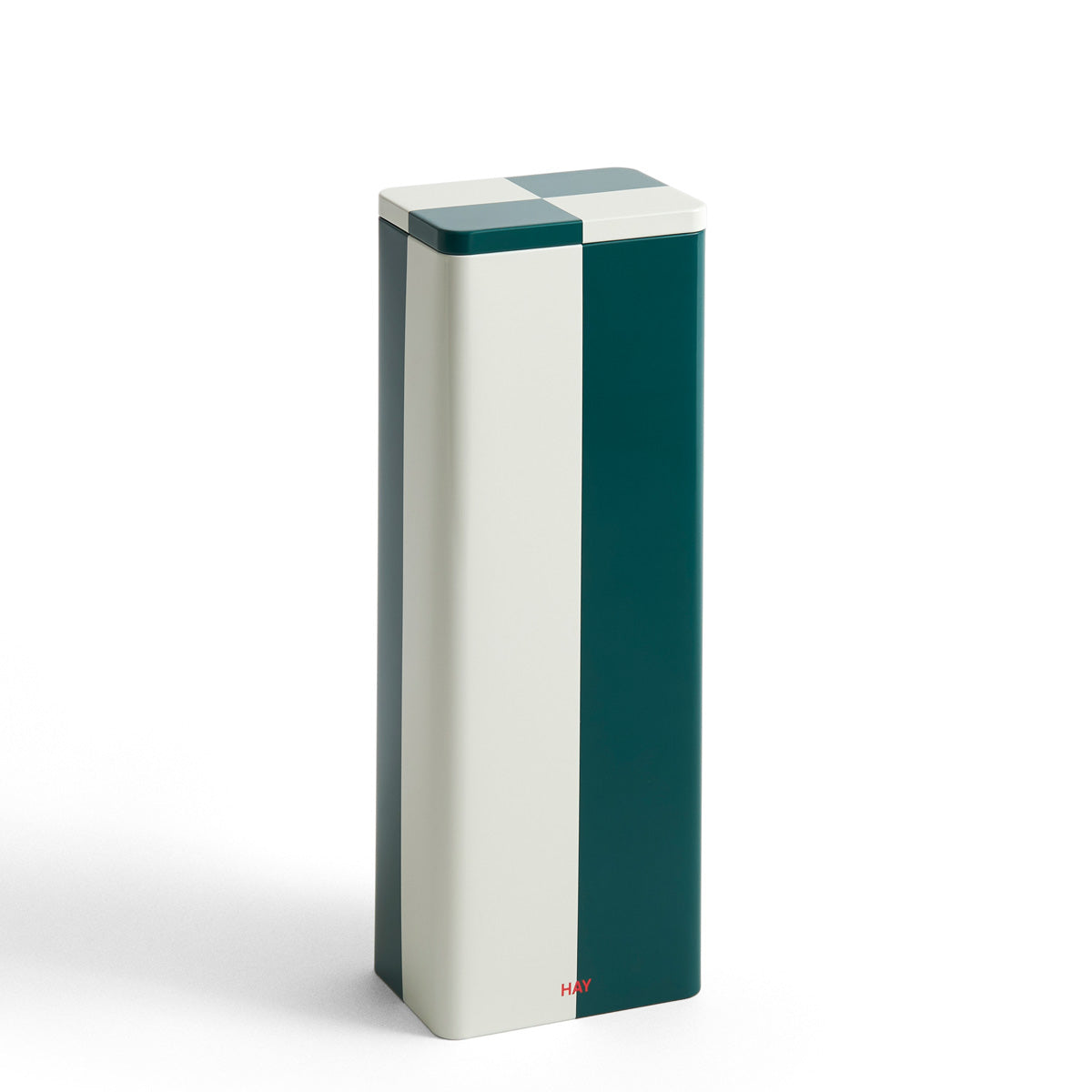 HAY Tin Container - Slim - Green and Off-White