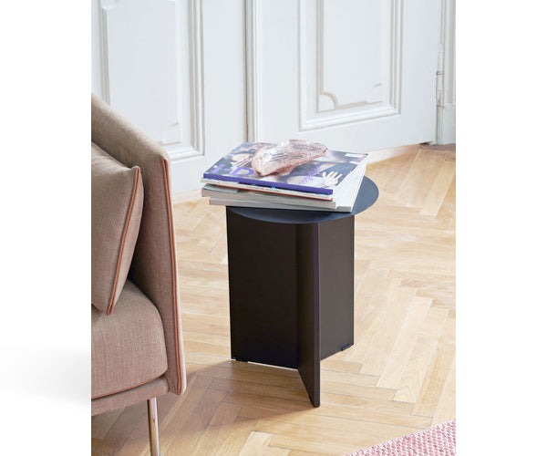 HAY Slit Table - Round - High - Black
