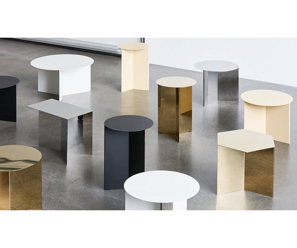 HAY Slit Table - Round - High - White