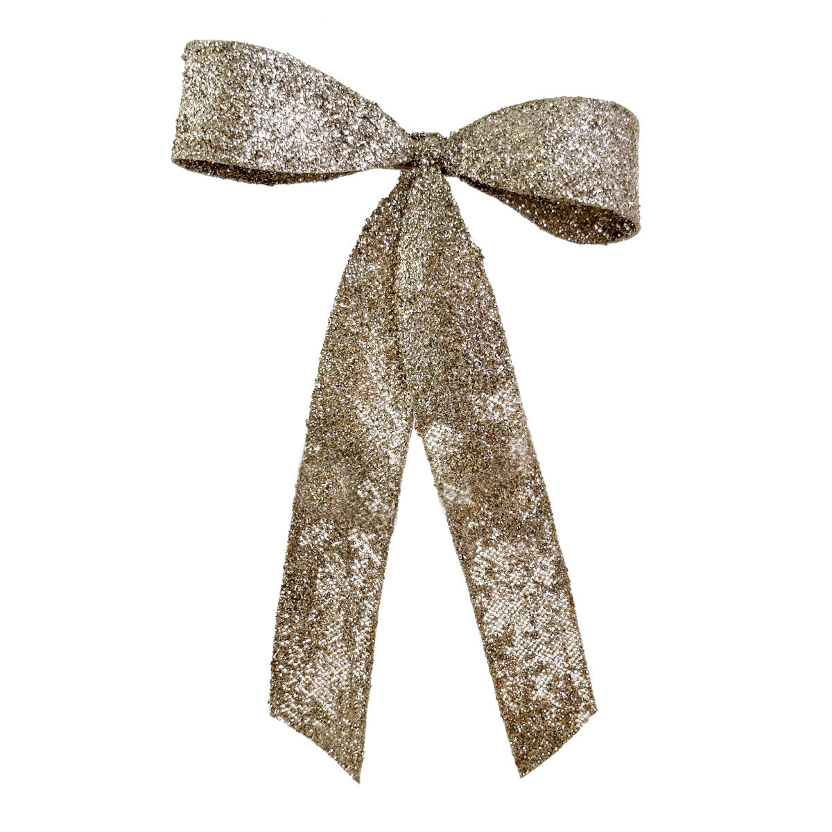 Shishi Glitter sløjfe - champagne - 18 cm