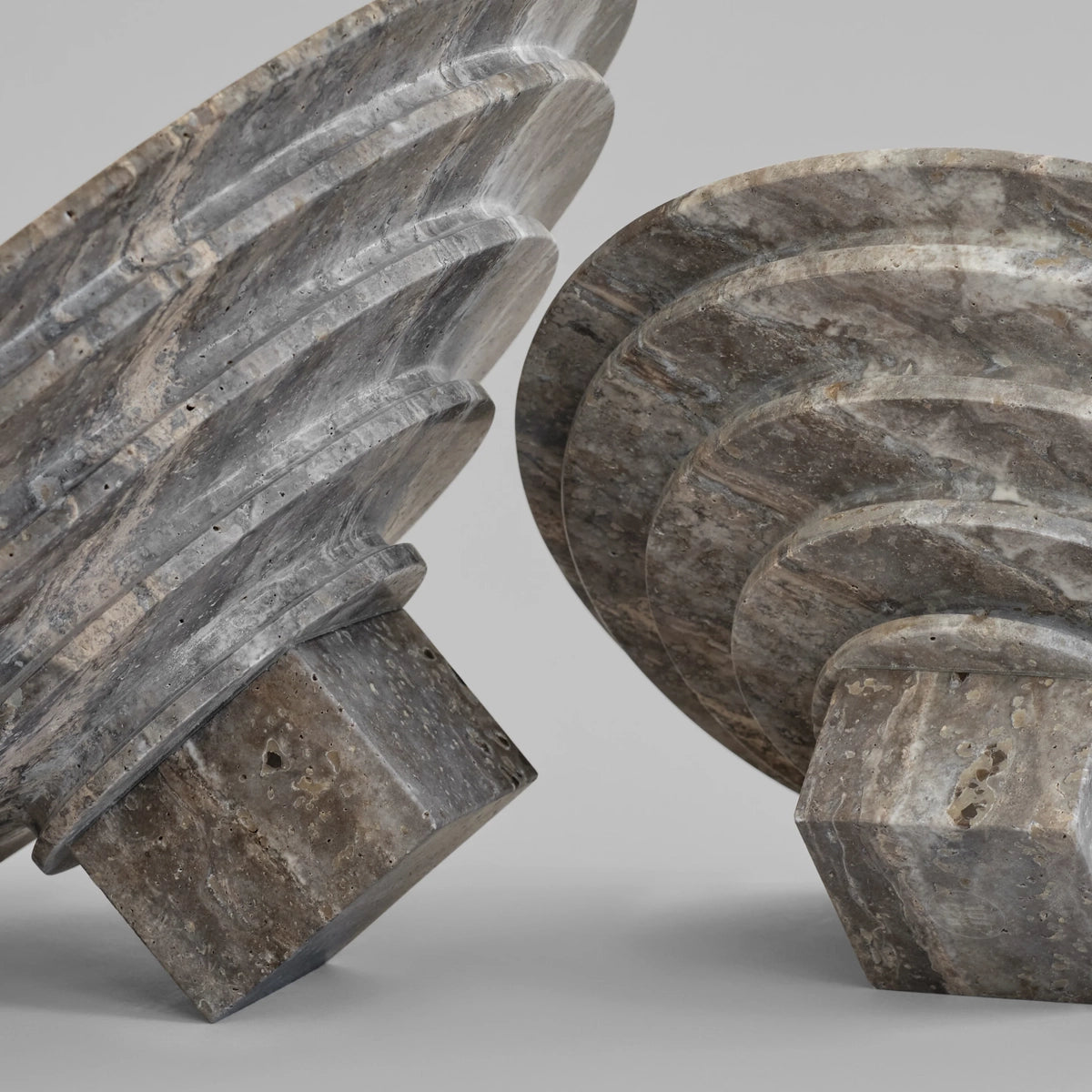 101 CPH Sori Tray - Big - Silver Travertine