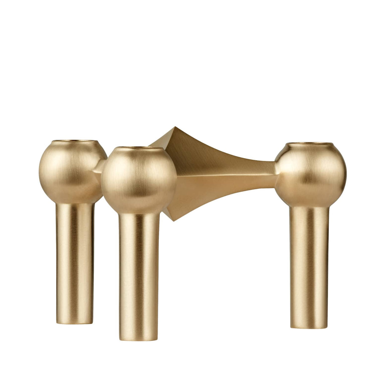 STOFF Nagel Lysestage - Brushed brass