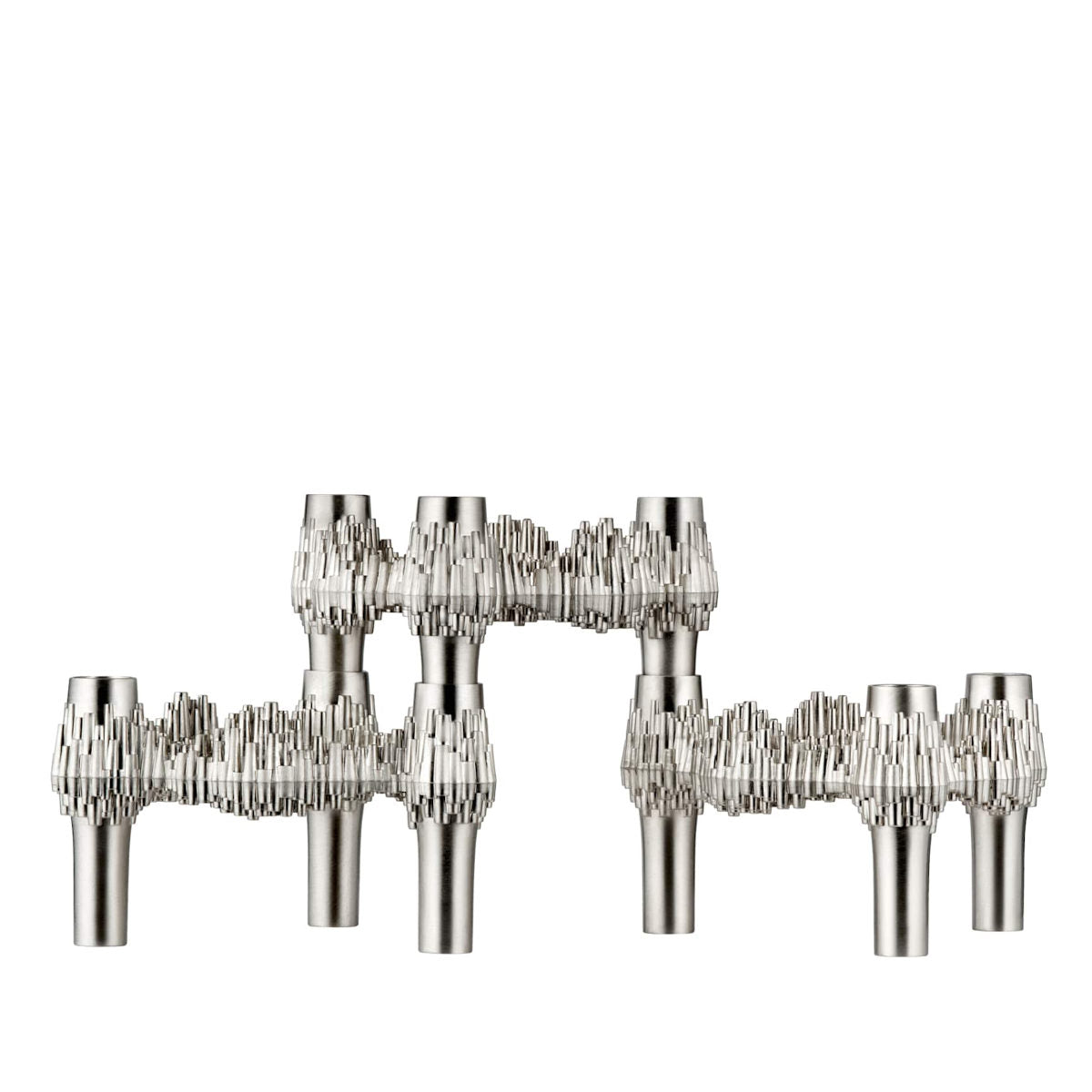 STOFF Quist Lysestage - 3-pak - Brushed Chrome