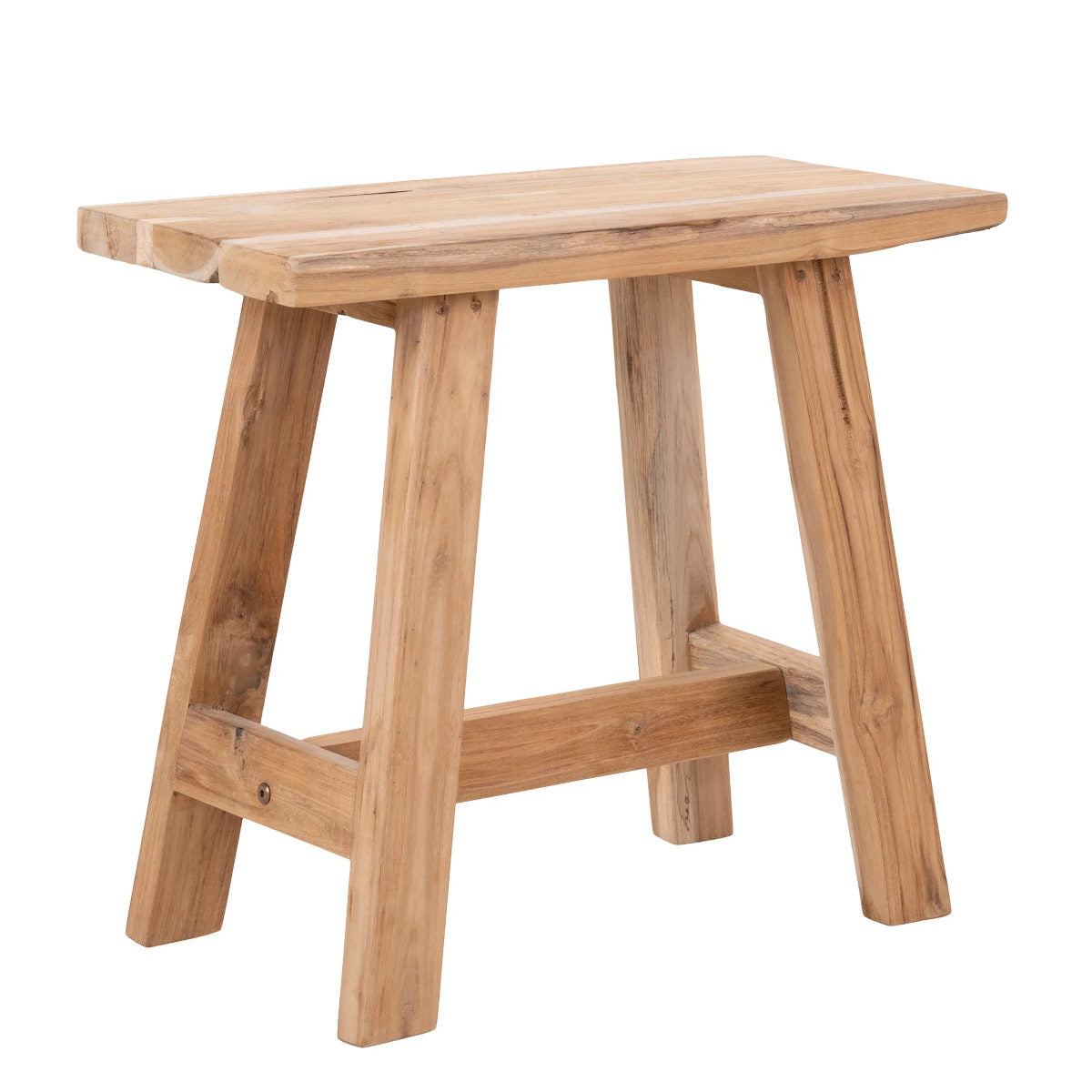 Teak skammel - 50x25x45