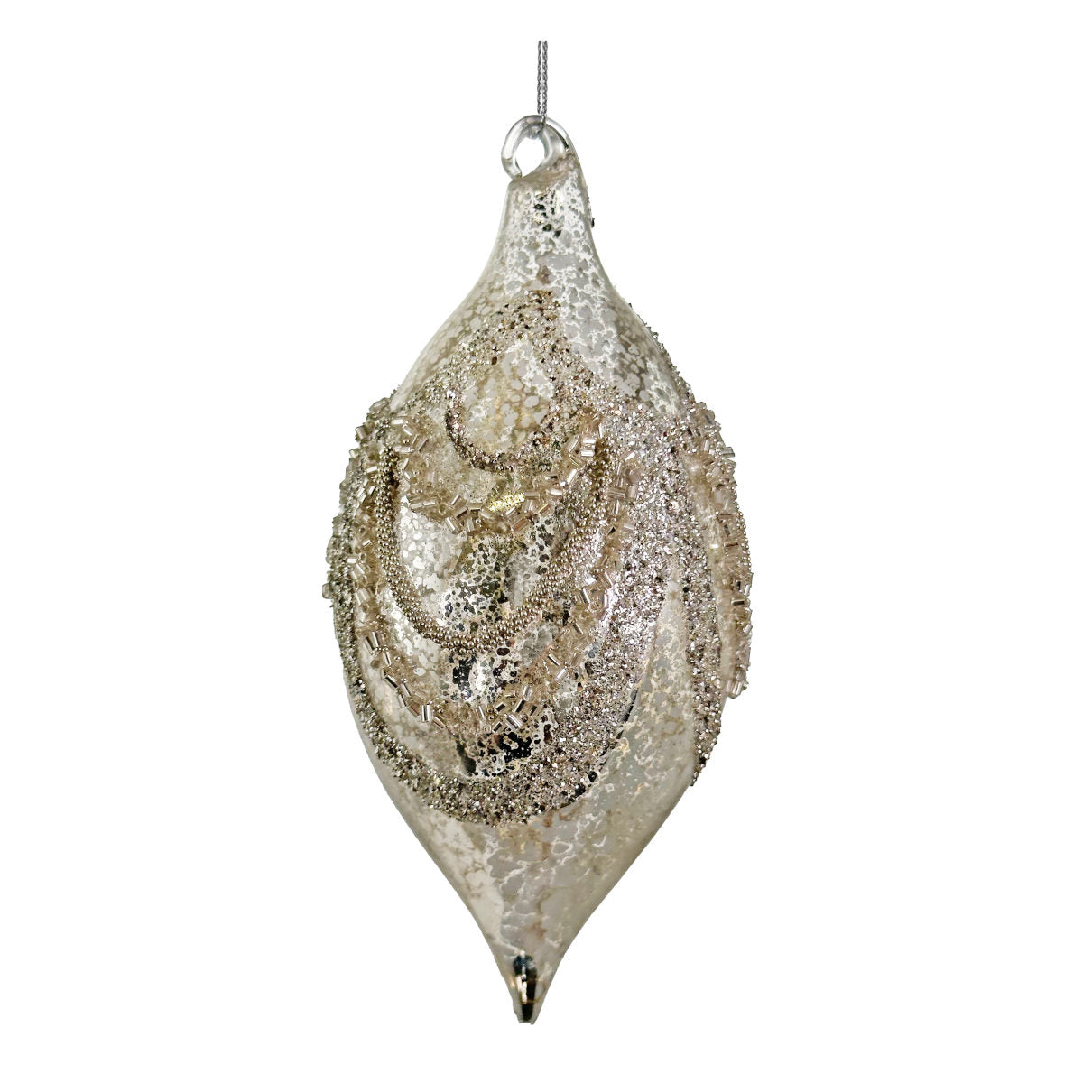 Shishi Orion julekugle - antique silver - 12,5 cm