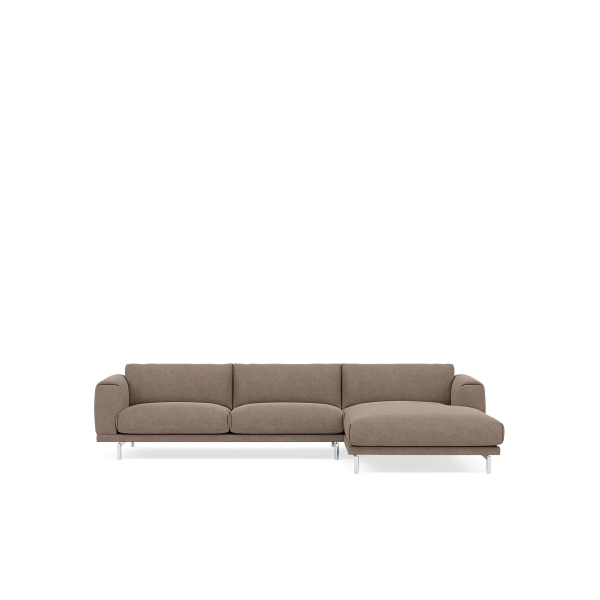 Muuto Rest Sofa - Chaise Longue - Turf - Ash Brown