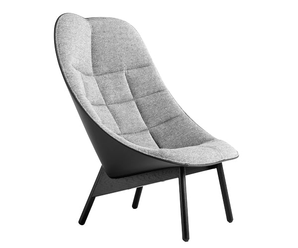 HAY Uchiwa Quilt Loungestol - Hallingdal 166 - Sort Sierra Læder