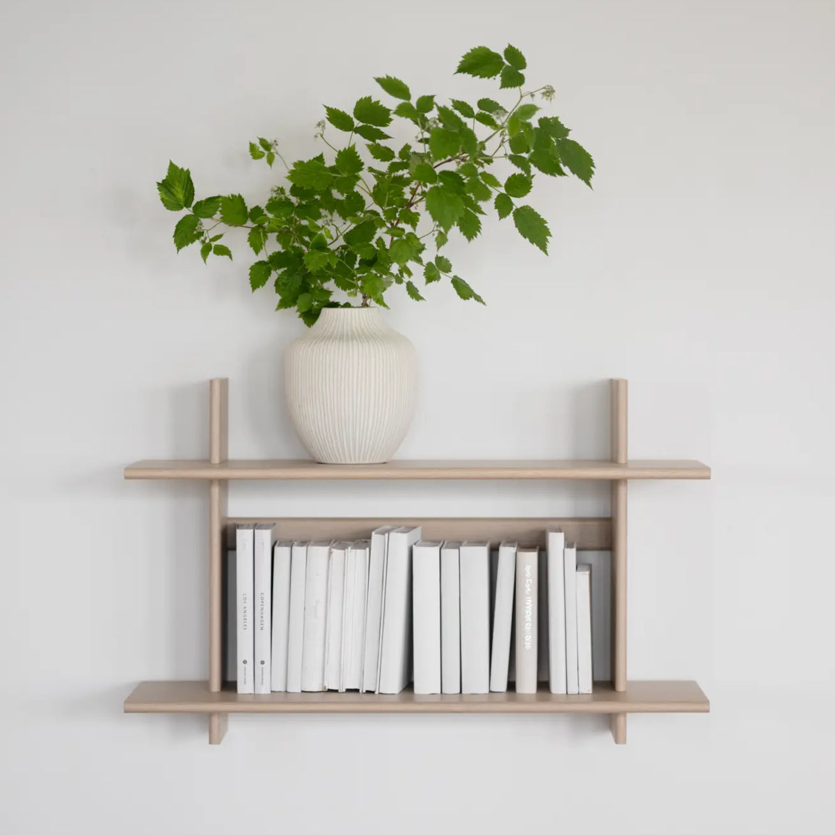 Rowico Westlock væghylde - hvidvasket eg - 75x28x45