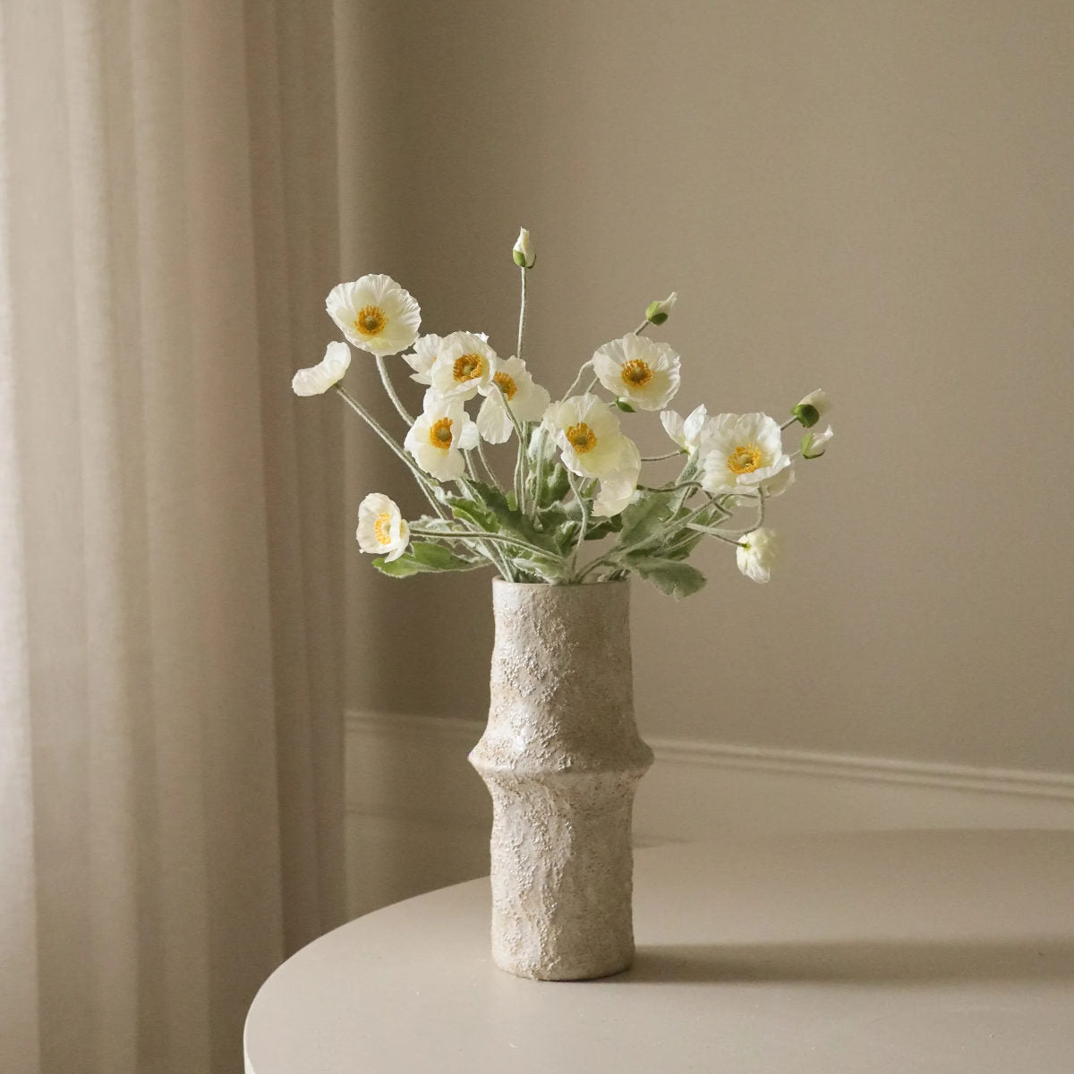 Botané Poppy blomst - hvid