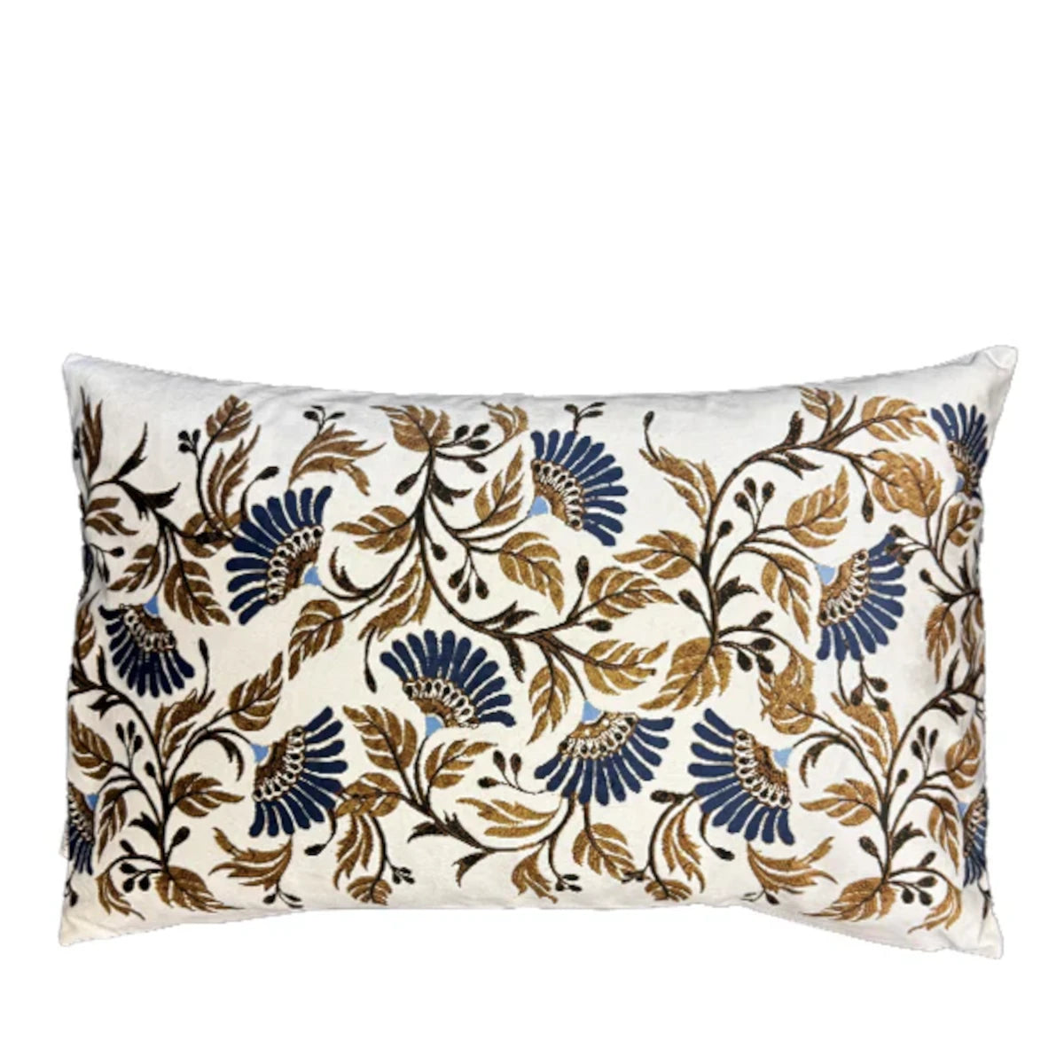 Vanillafly pude - navy peony - 40x60 - inkl fyld