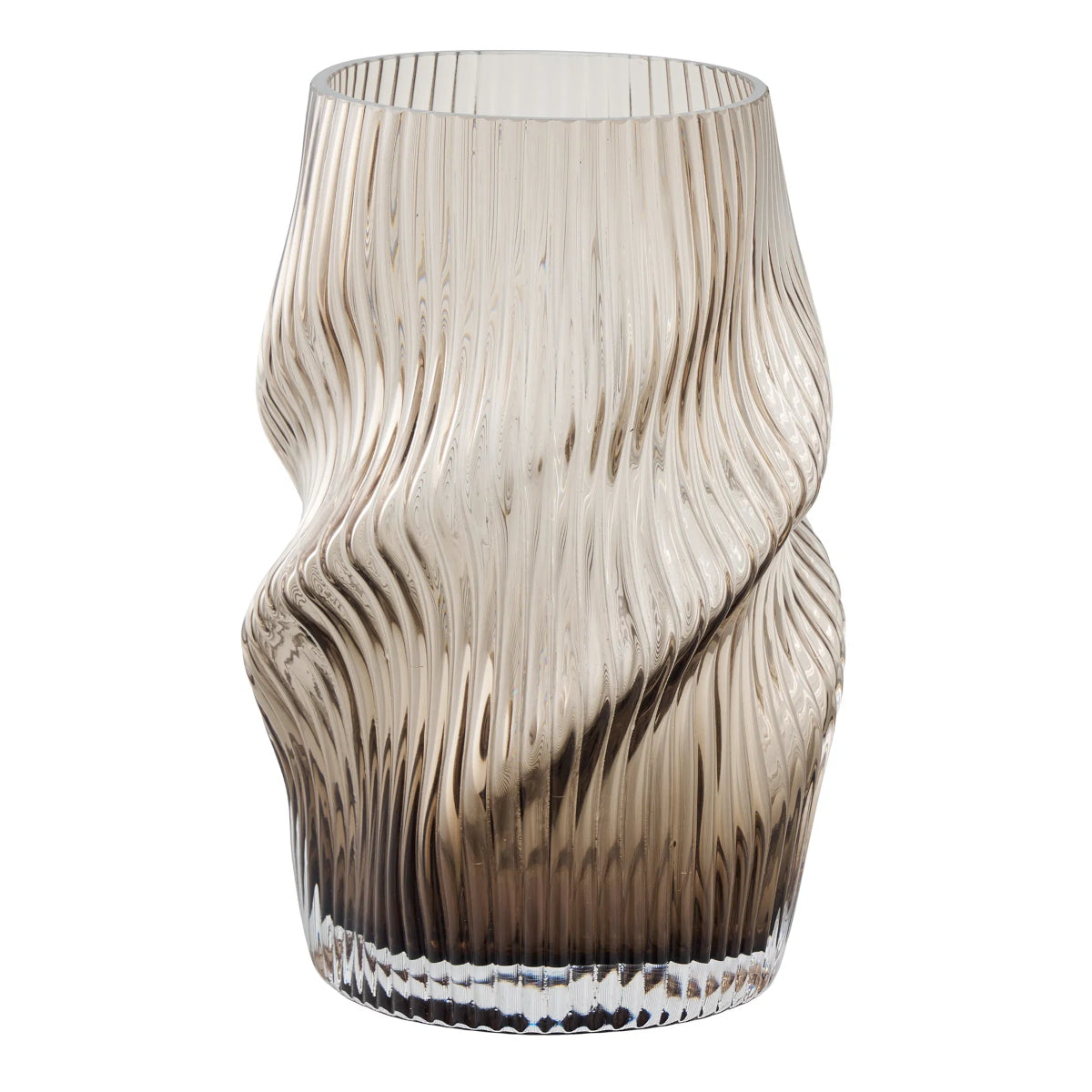 Glas vase - 17x25 - brun