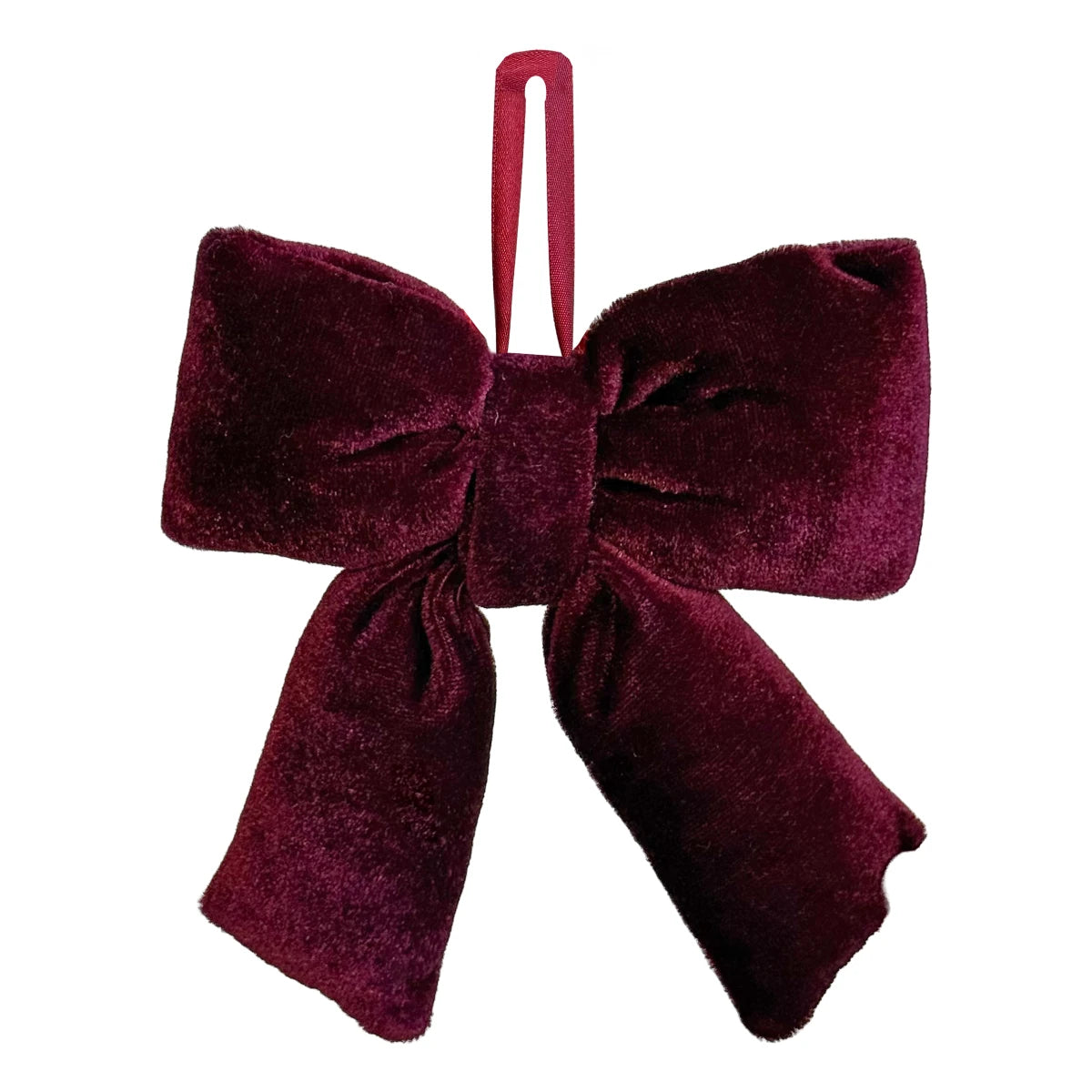 ShiShi Puffed velour sløjfe - burgundy -  12
