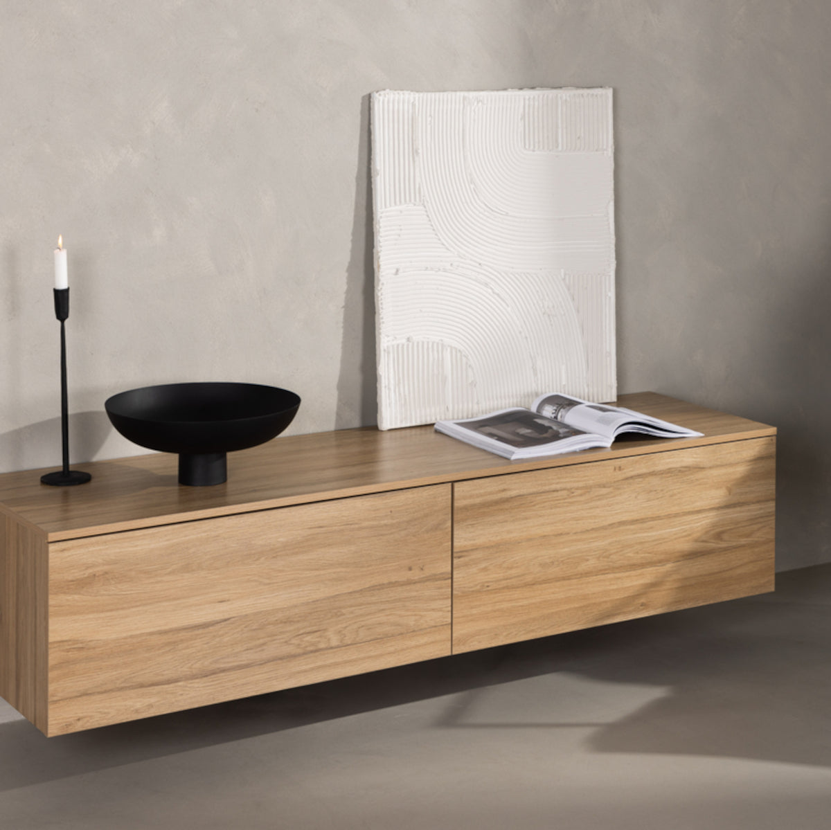 Venture Design Frihamn væghængt kommode - natur - 160x45