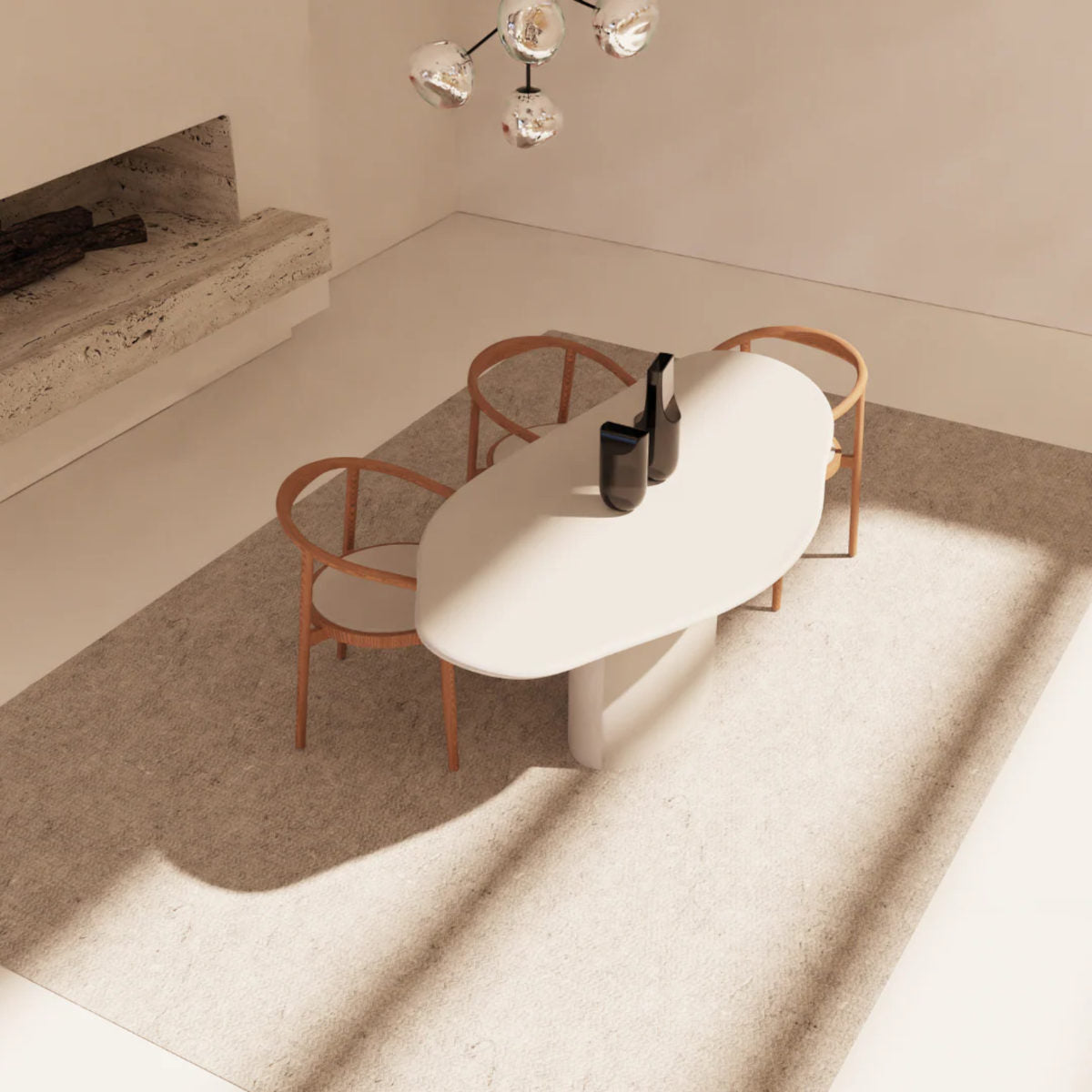 Verdon Reims Organic spisebord - 200x120 - latte stoneskin