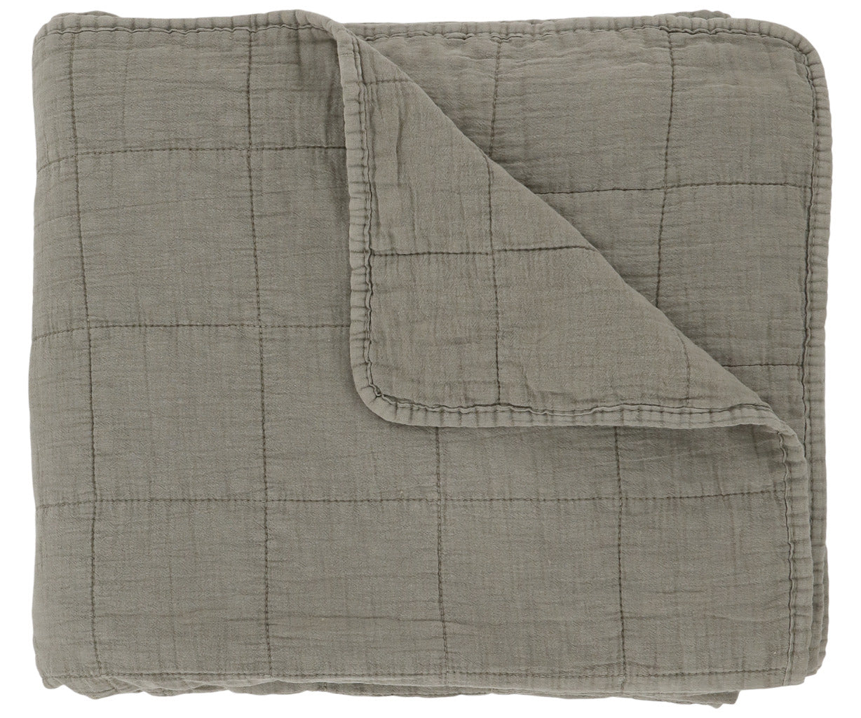 Chic Antique Vintage Quilt plaid - eukalyptus - 180x130