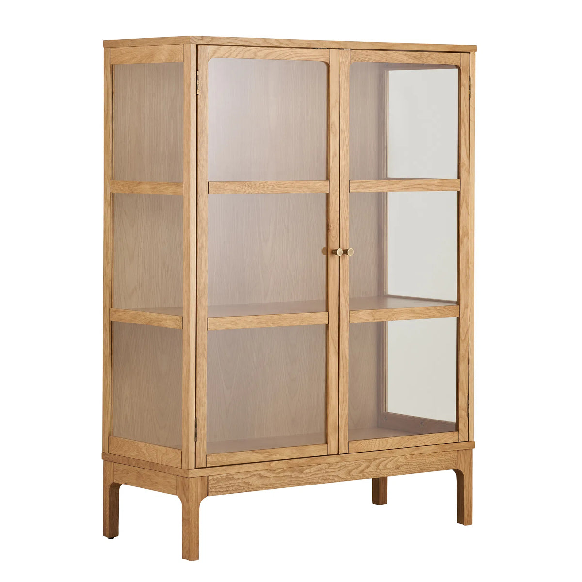 Zamora vitrineskab  - natur eg - 40x90x126