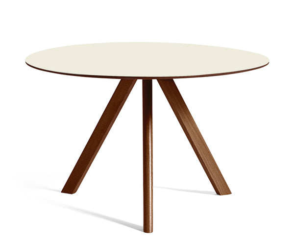HAY CPH20 Round Table - Ø120cm - Valnød - Off-White Linolium