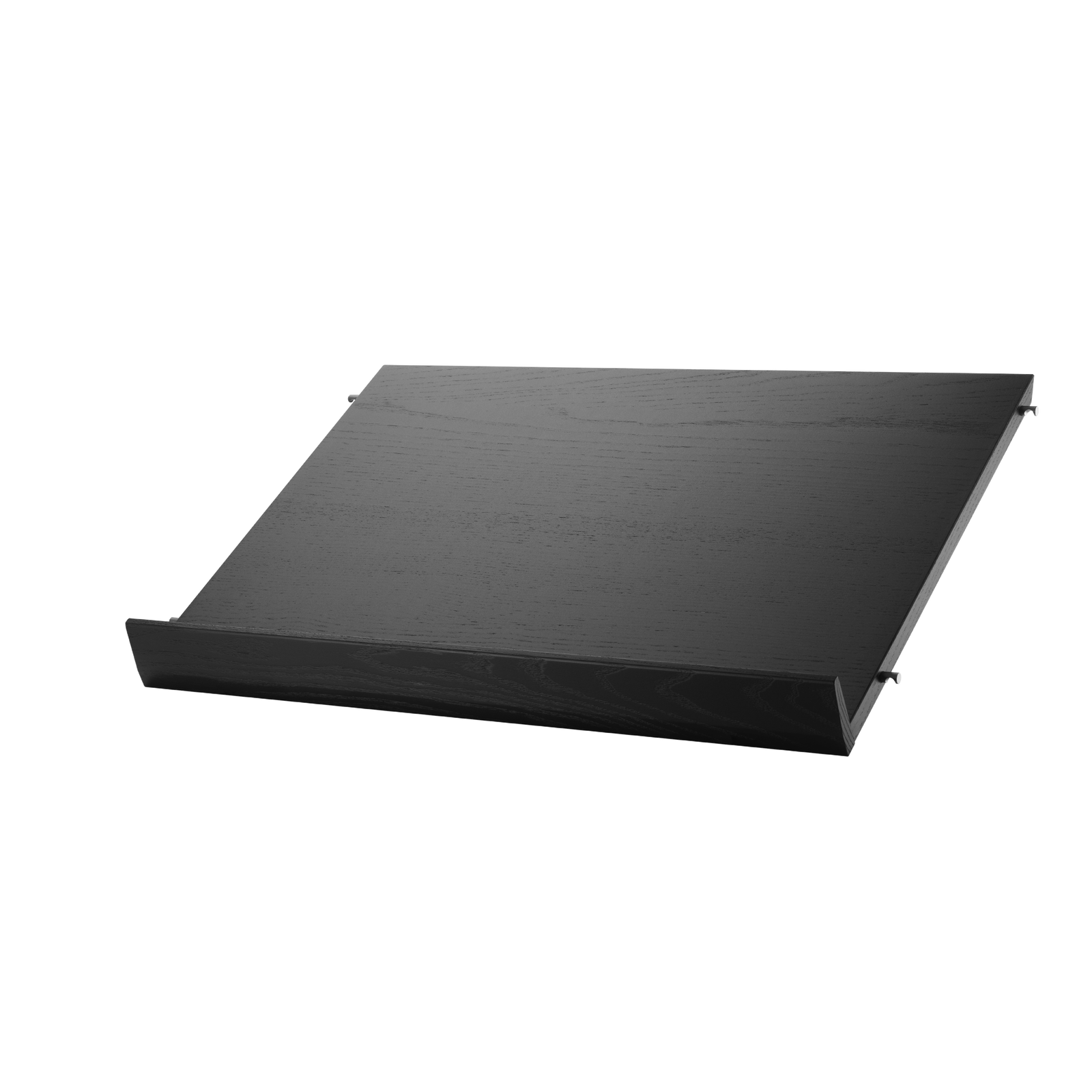 String Magazine Shelf Solid 1-pack 58x15x30 Black stained ash