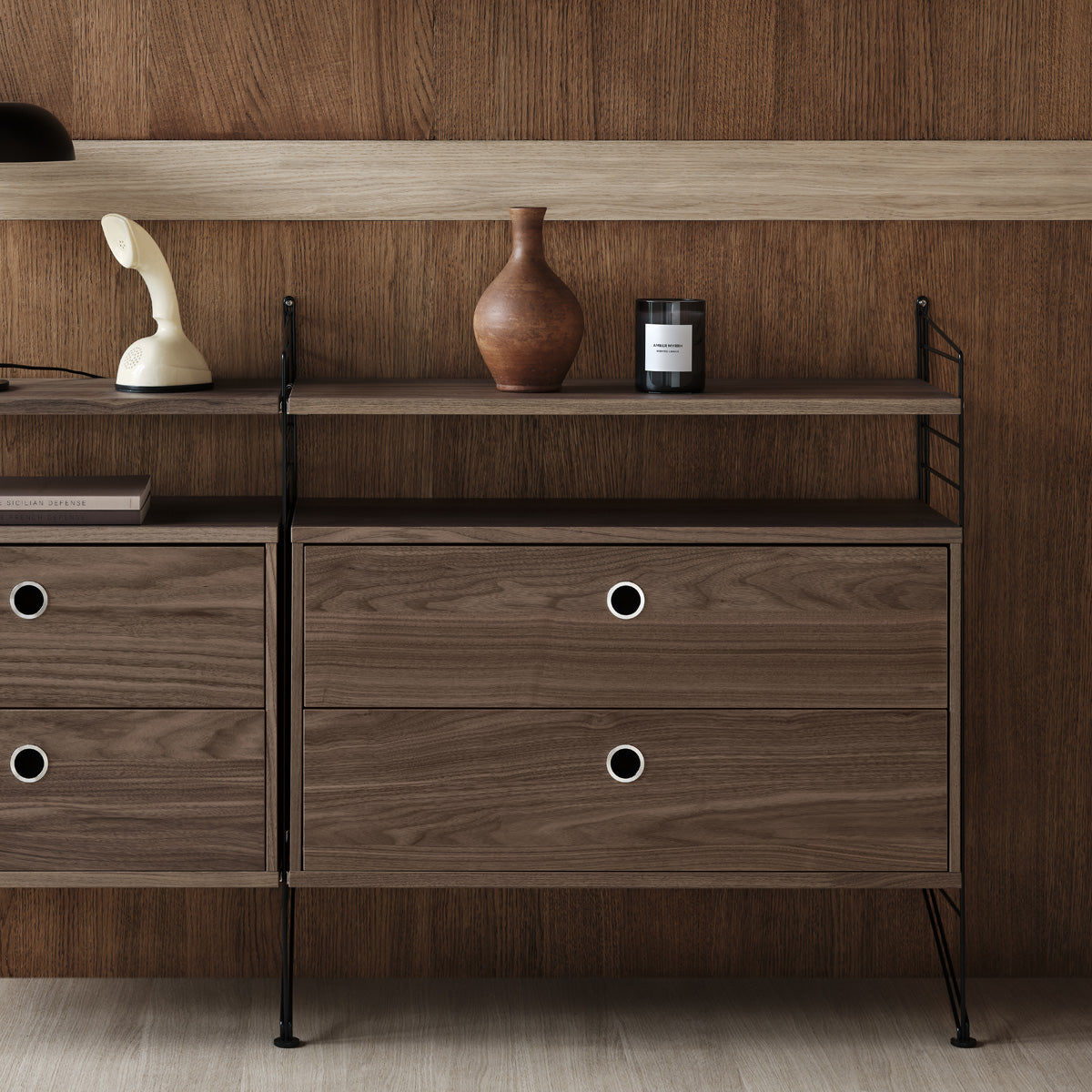 String Shelves 58 x d20 - Walnut