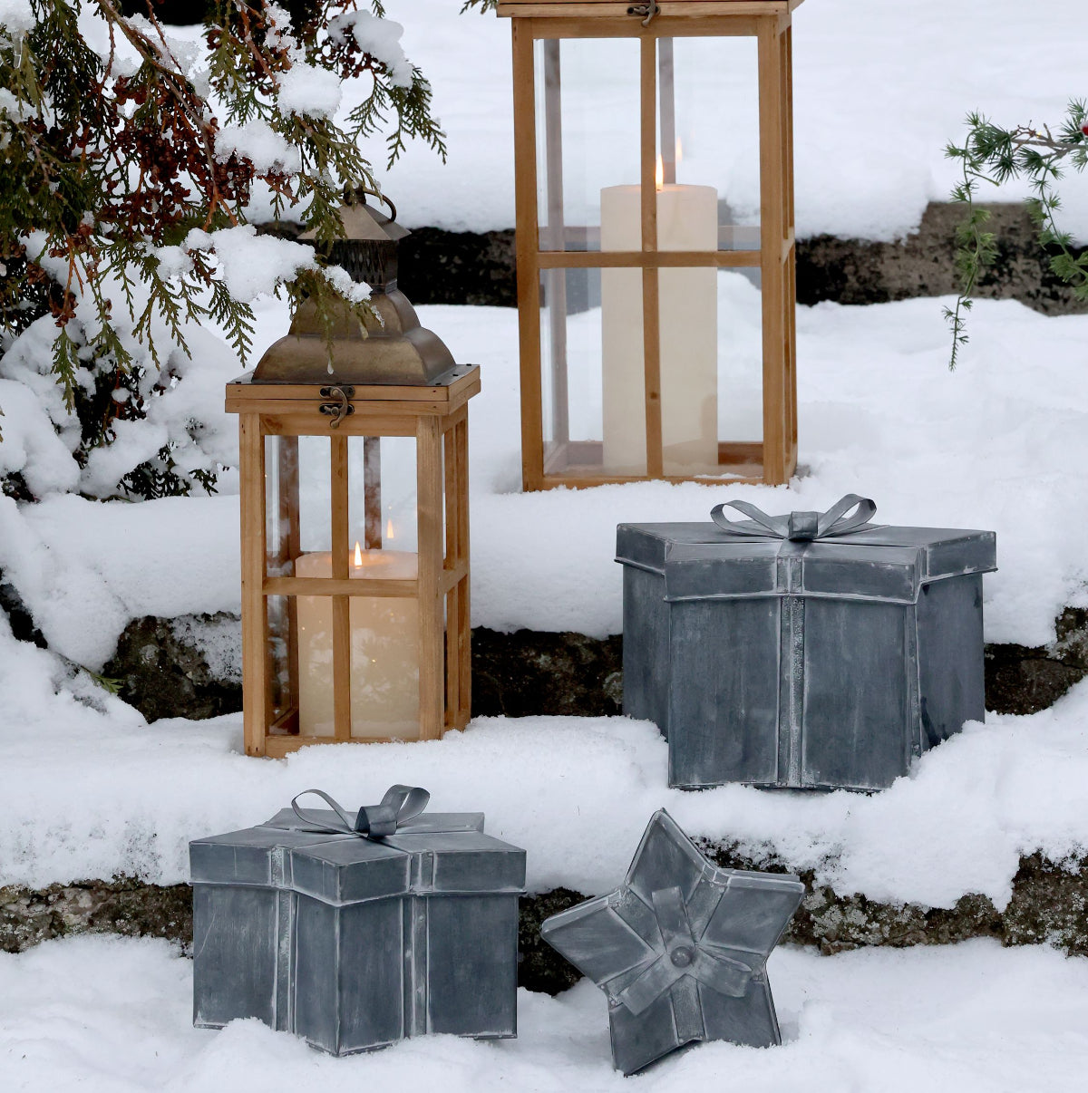 Chic Antique Vintage gaver - sæt á 3 - antique zink